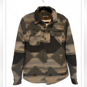 Jachs Black and Tan Patterned Shirt Jacket S